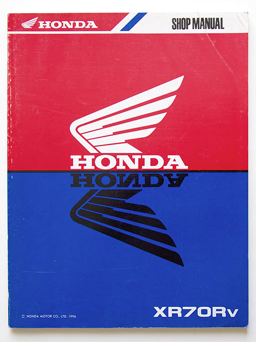 Honda XR70R (XR70Rv) Shop Manual (Werkstatt-Handbuch)